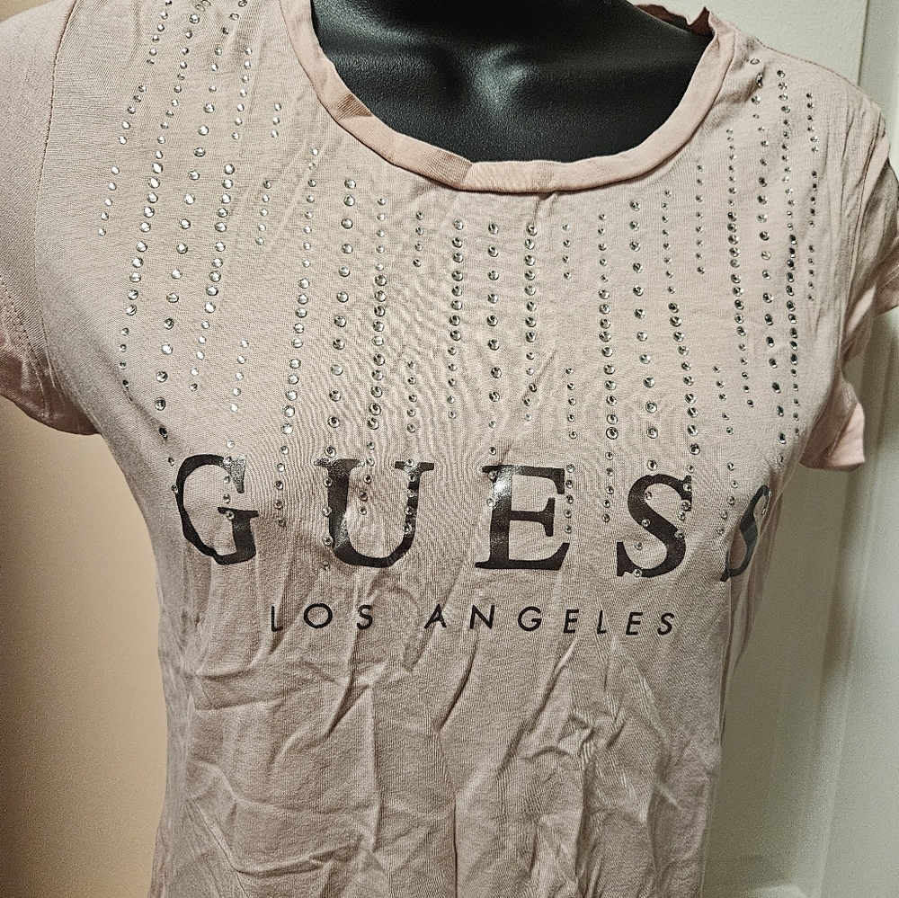 GUESS Embellished Rhinestone Tee - Picture 4 of 10